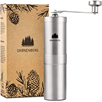 Los mejores  - Groenenberg Molinillo de café Manual | Manual Coffee Grinder en Acero Inoxidable | Molino café Manual preciso de Ajuste…